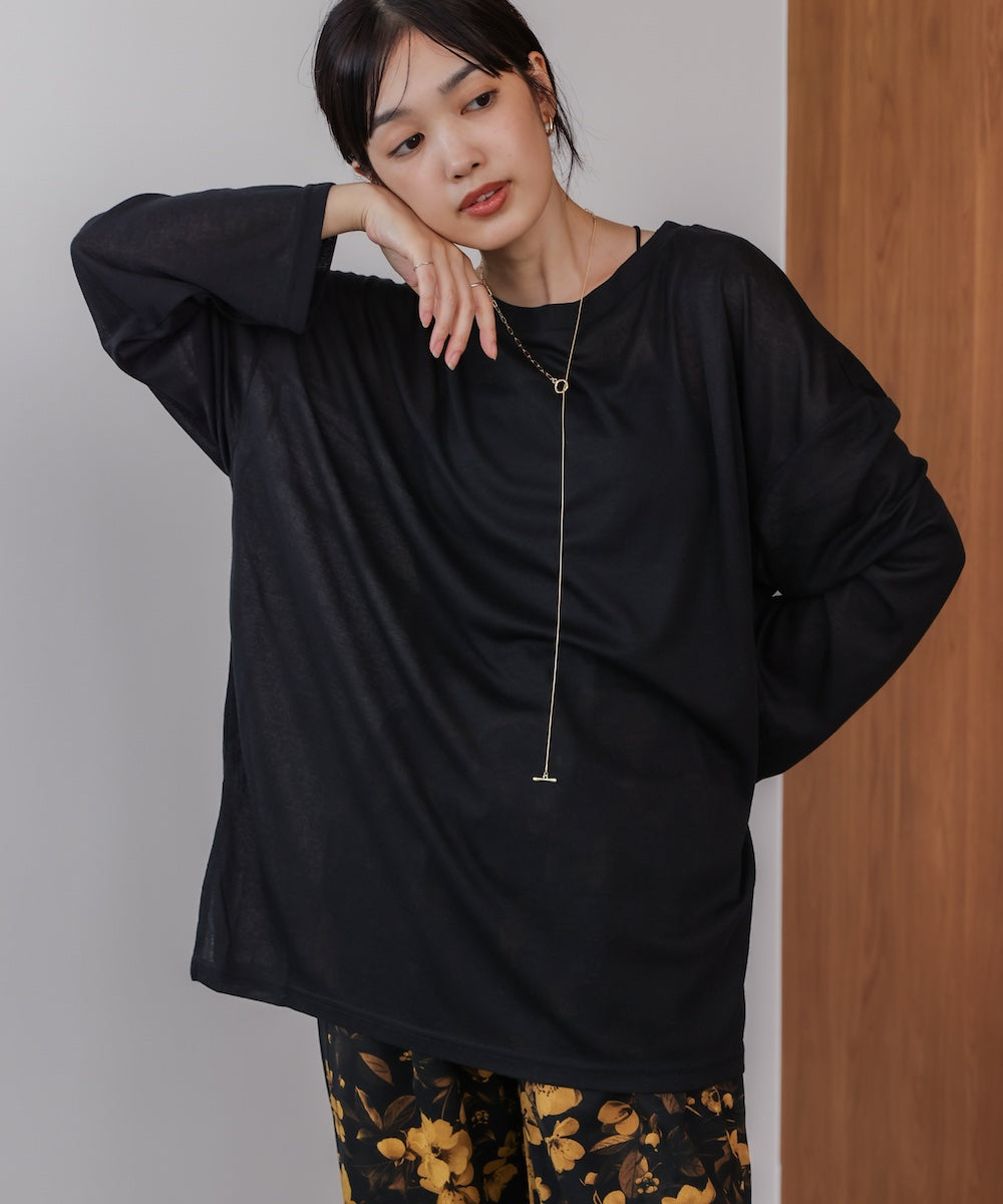 オーバーサイズシアーカットトップス