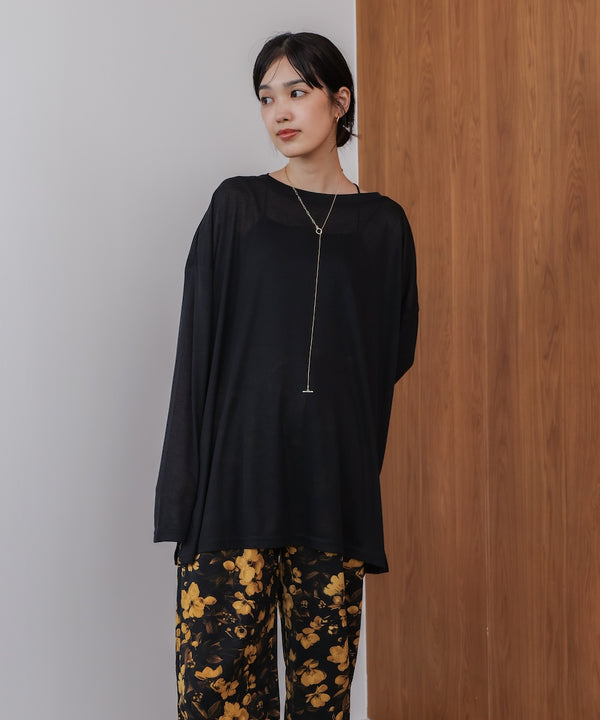 オーバーサイズシアーカットトップス