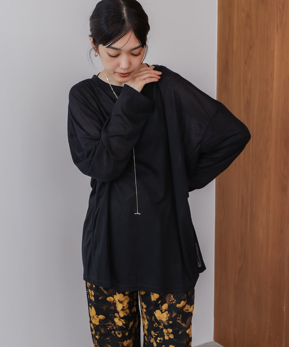 オーバーサイズシアーカットトップス