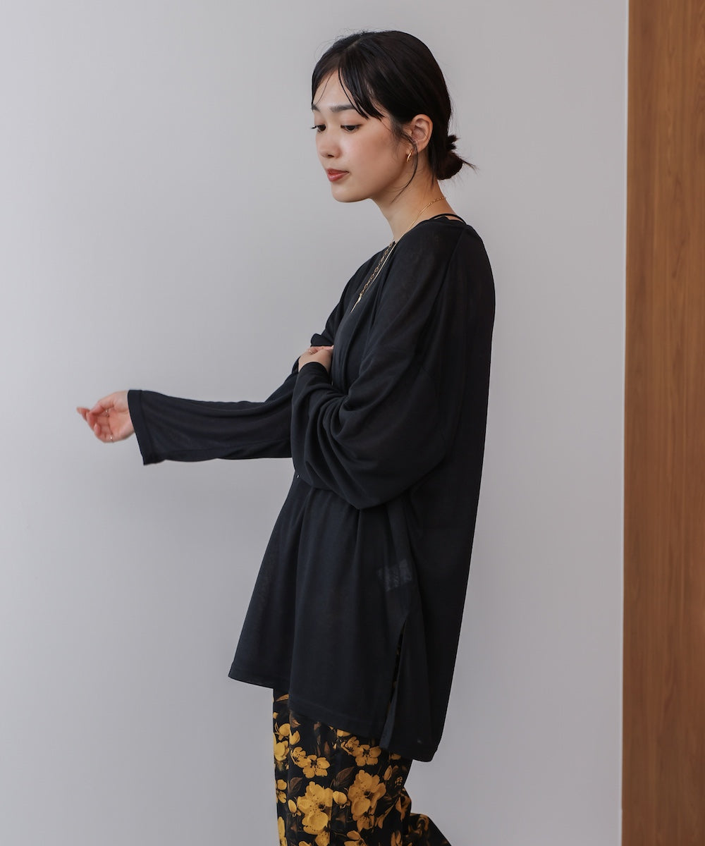 オーバーサイズシアーカットトップス