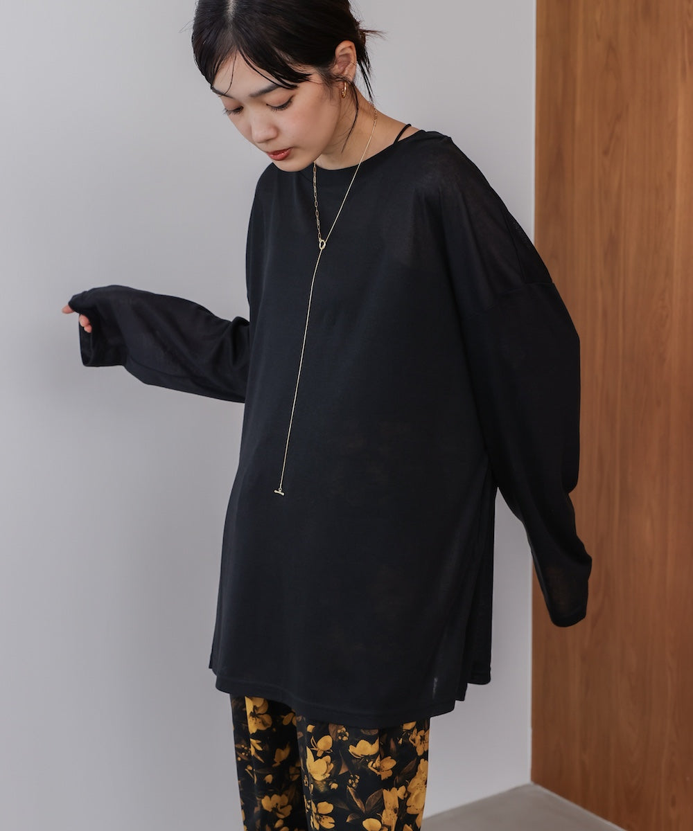 オーバーサイズシアーカットトップス