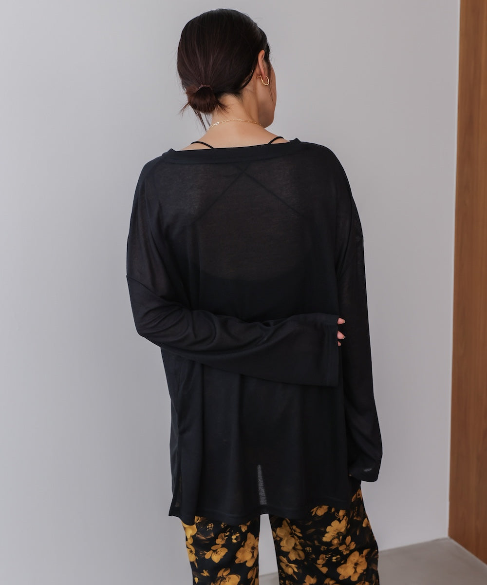 オーバーサイズシアーカットトップス