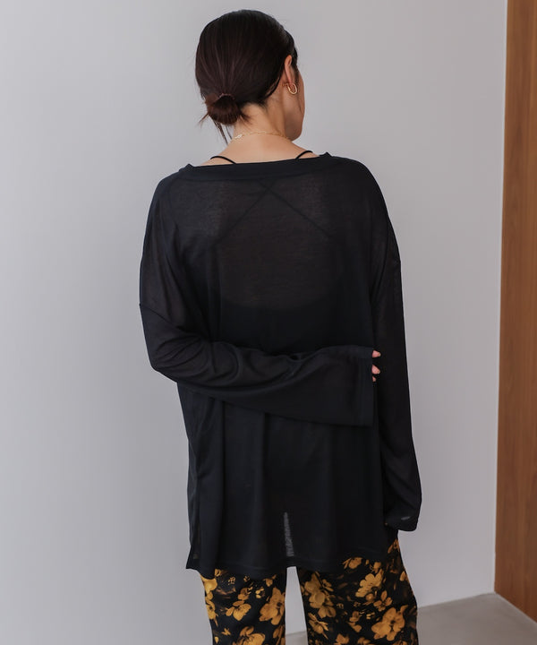 オーバーサイズシアーカットトップス