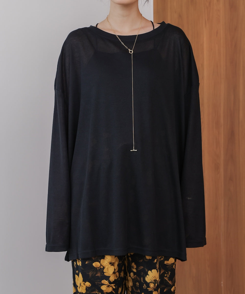 オーバーサイズシアーカットトップス