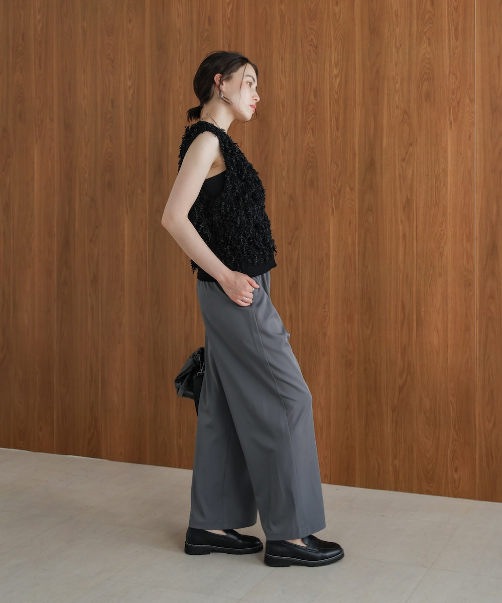 ジャガードフリンジニットベスト