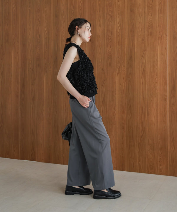 ジャガードフリンジニットベスト