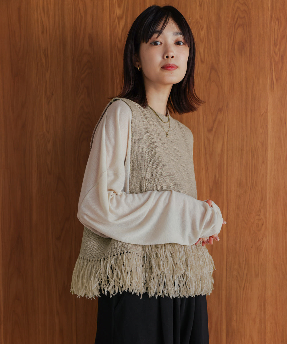 【新色追加】フェザーヤーンニットベスト