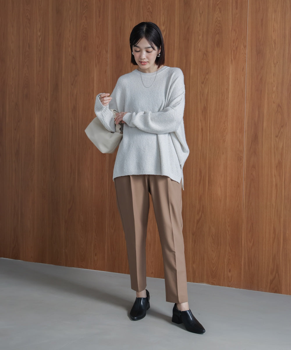 スパンコールドルマンニットリブ