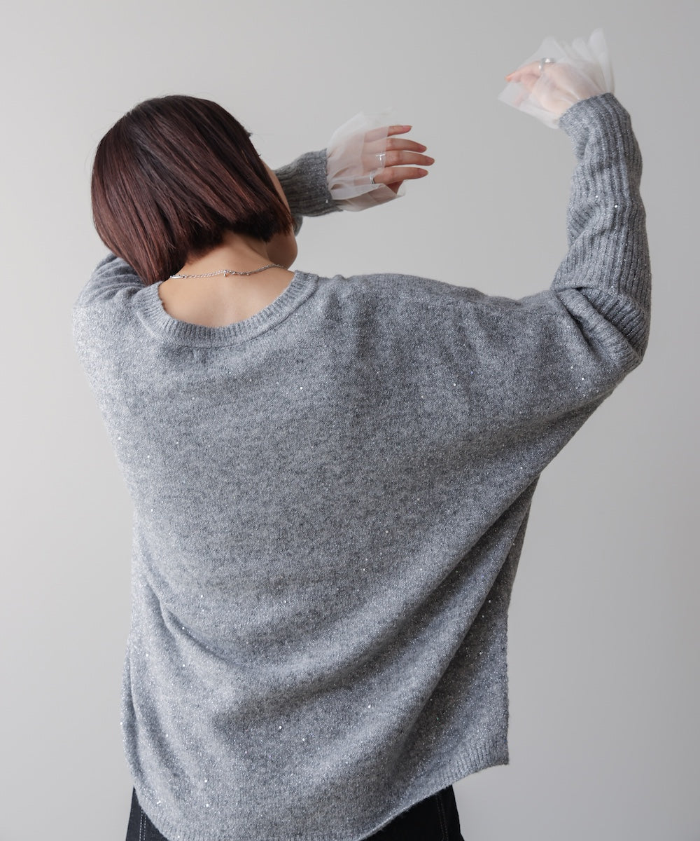 スパンコールドルマンニットリブ