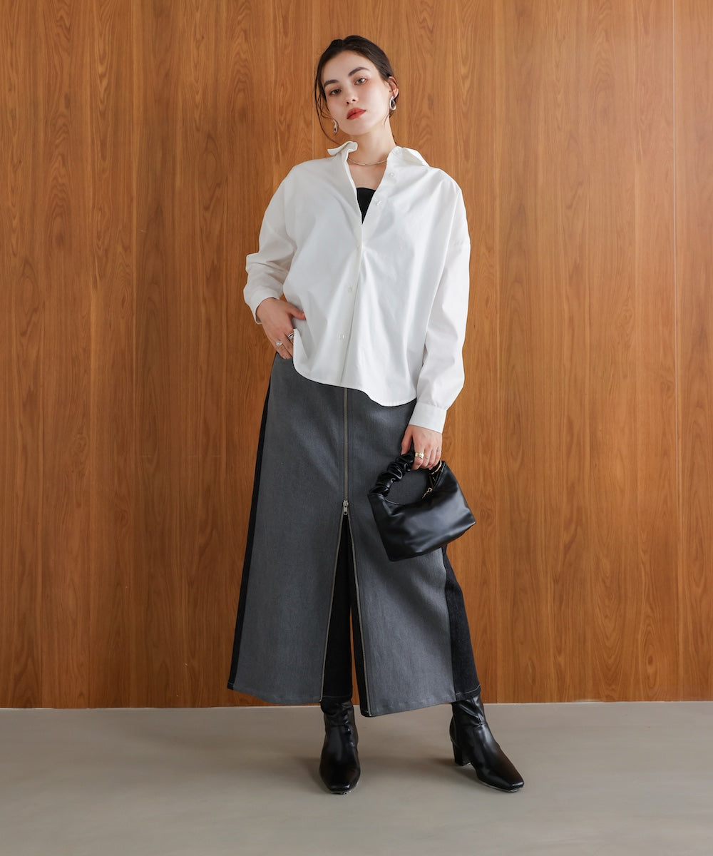 TCバックギャザーヨークブラウス