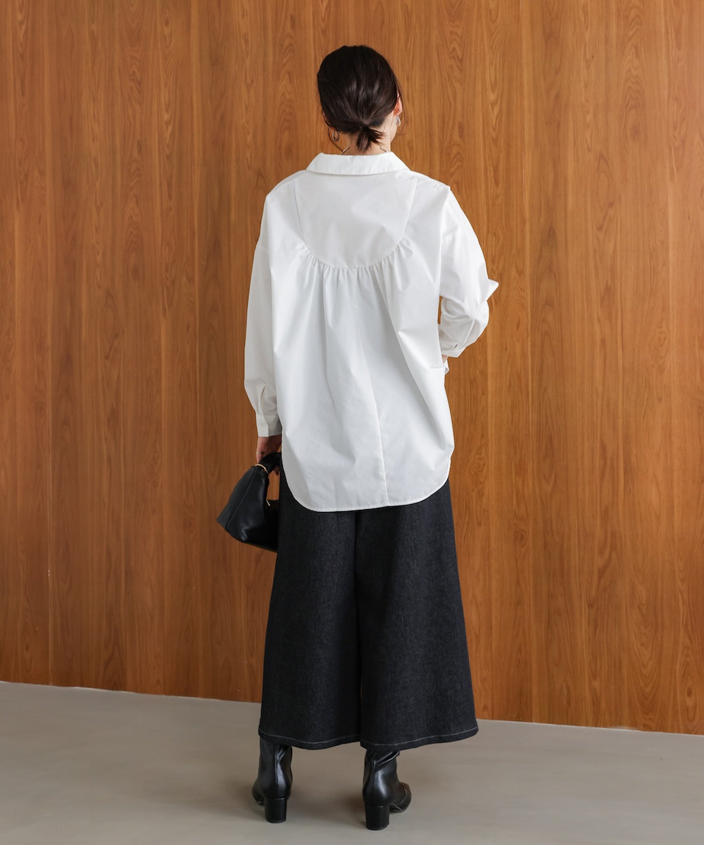 TCバックギャザーヨークブラウス