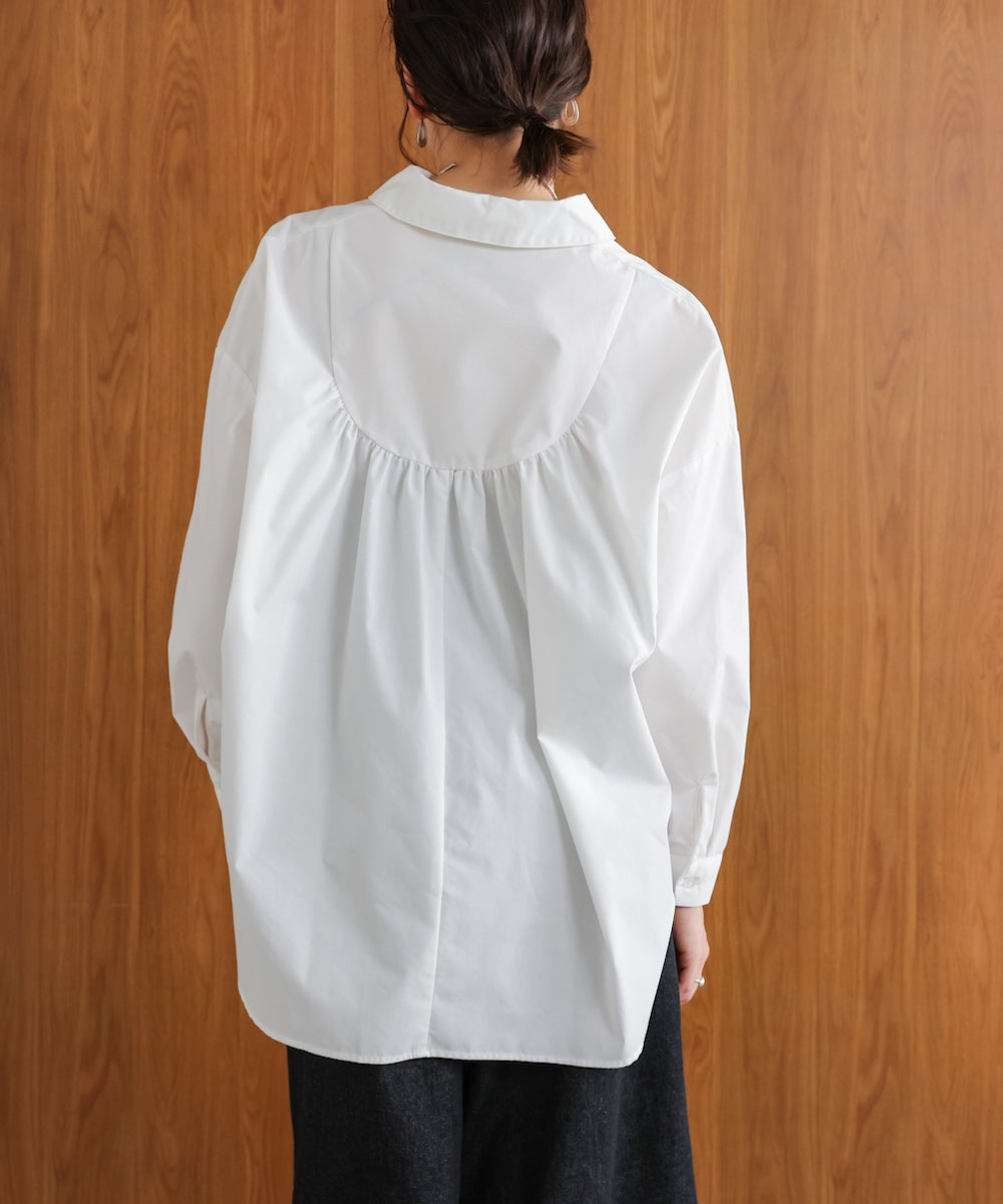 TCバックギャザーヨークブラウス