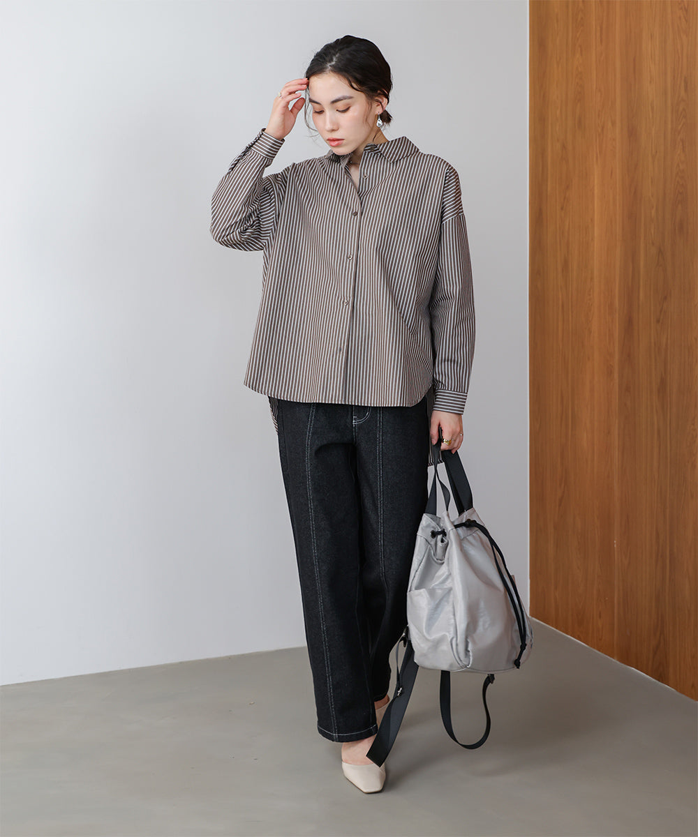 TCバックギャザーヨークブラウス