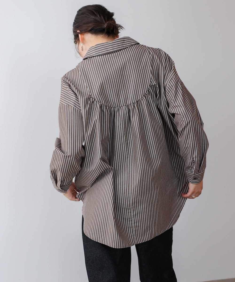 TCバックギャザーヨークブラウス