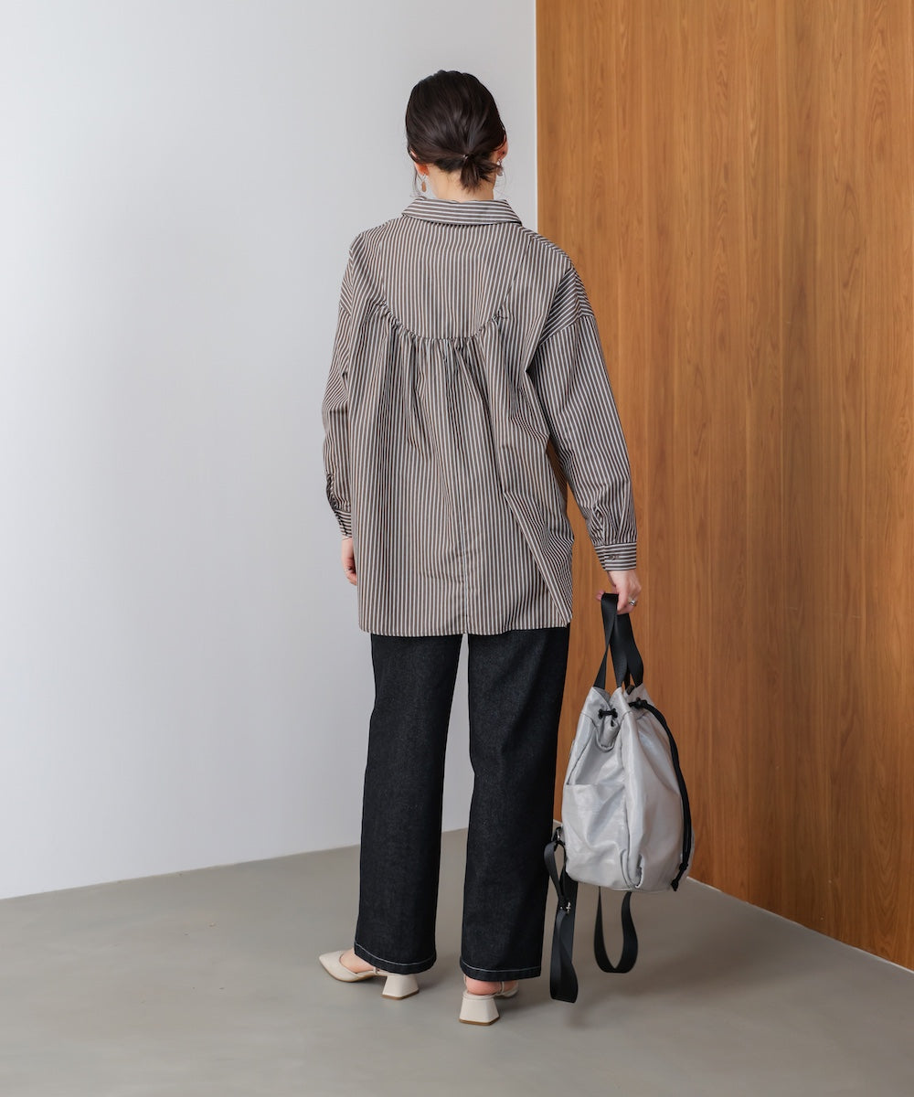 TCバックギャザーヨークブラウス