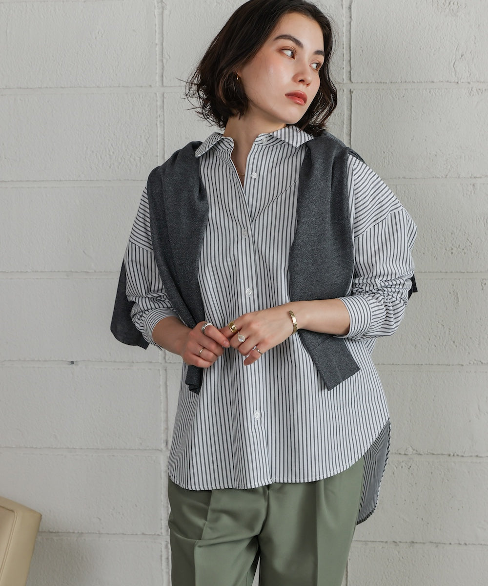 TCバックギャザーヨークブラウス