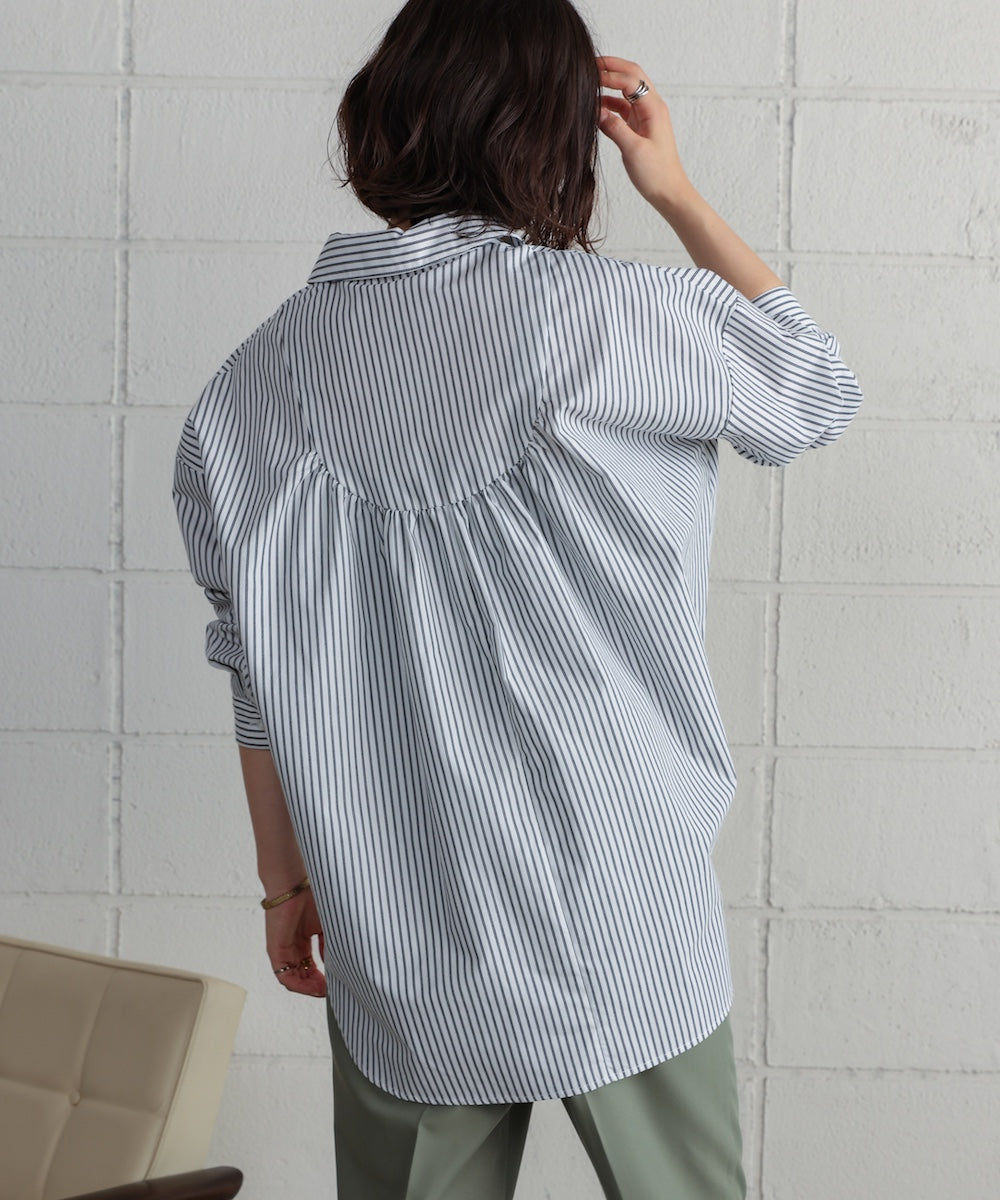 TCバックギャザーヨークブラウス