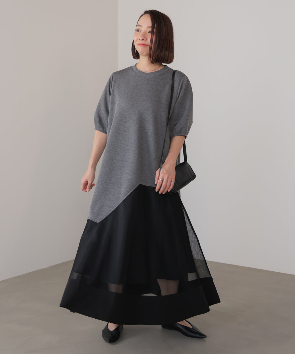 パウンドストレッチメッシュワンピース