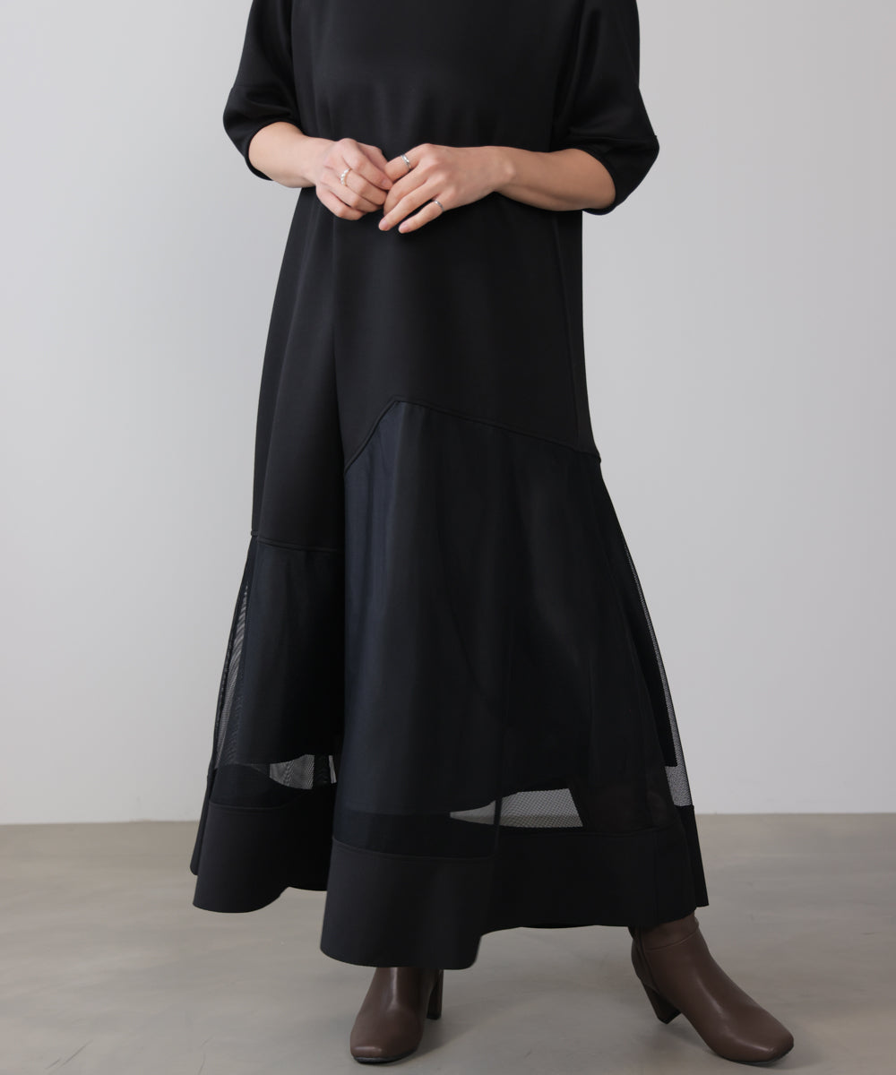 パウンドストレッチメッシュワンピース