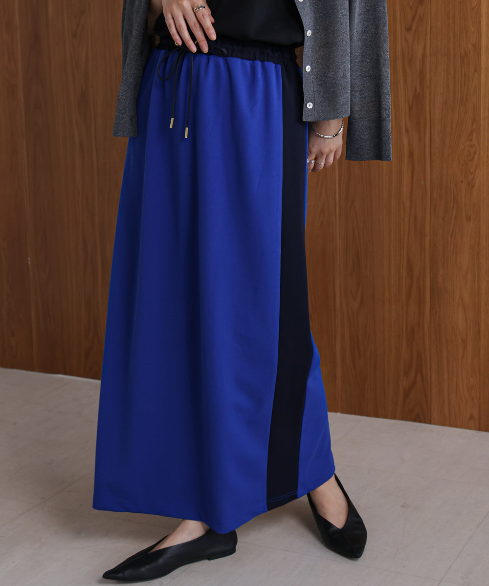 カットジョーゼットサイドラインスカート