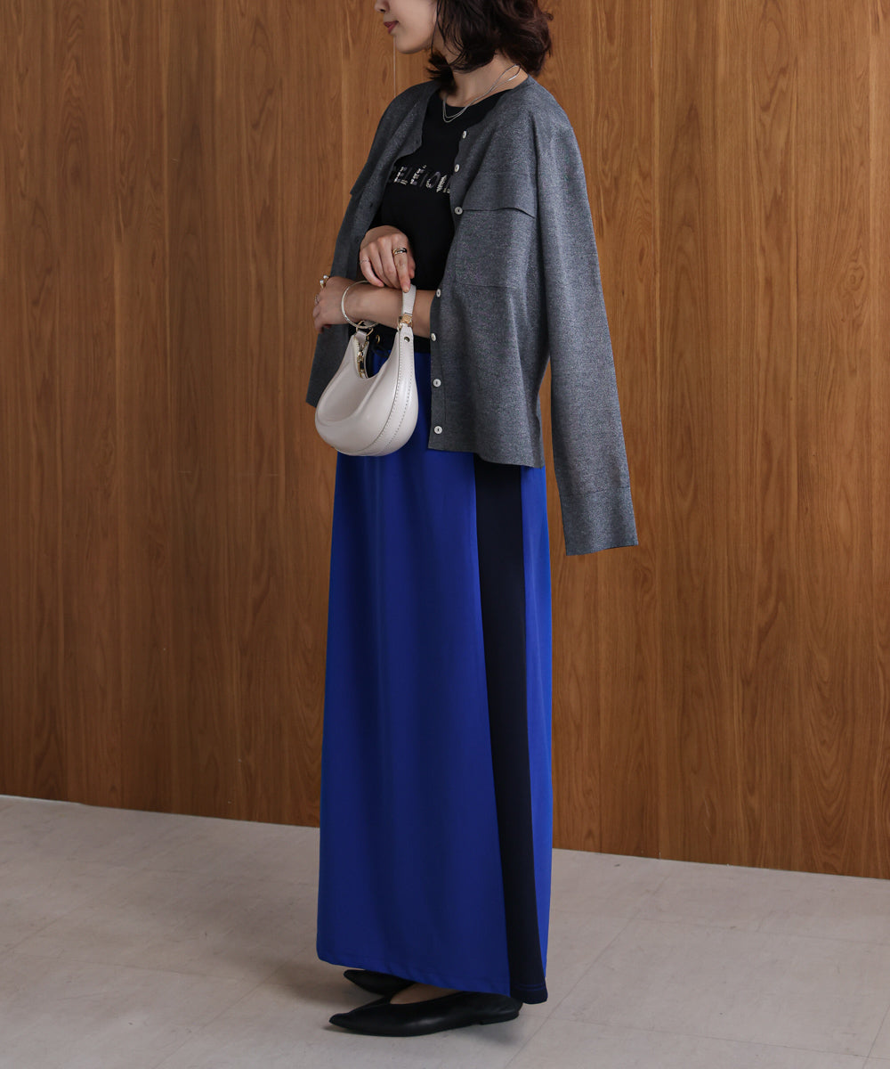 カットジョーゼットサイドラインスカート