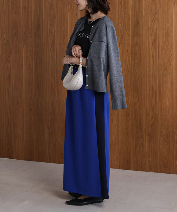 カットジョーゼットサイドラインスカート