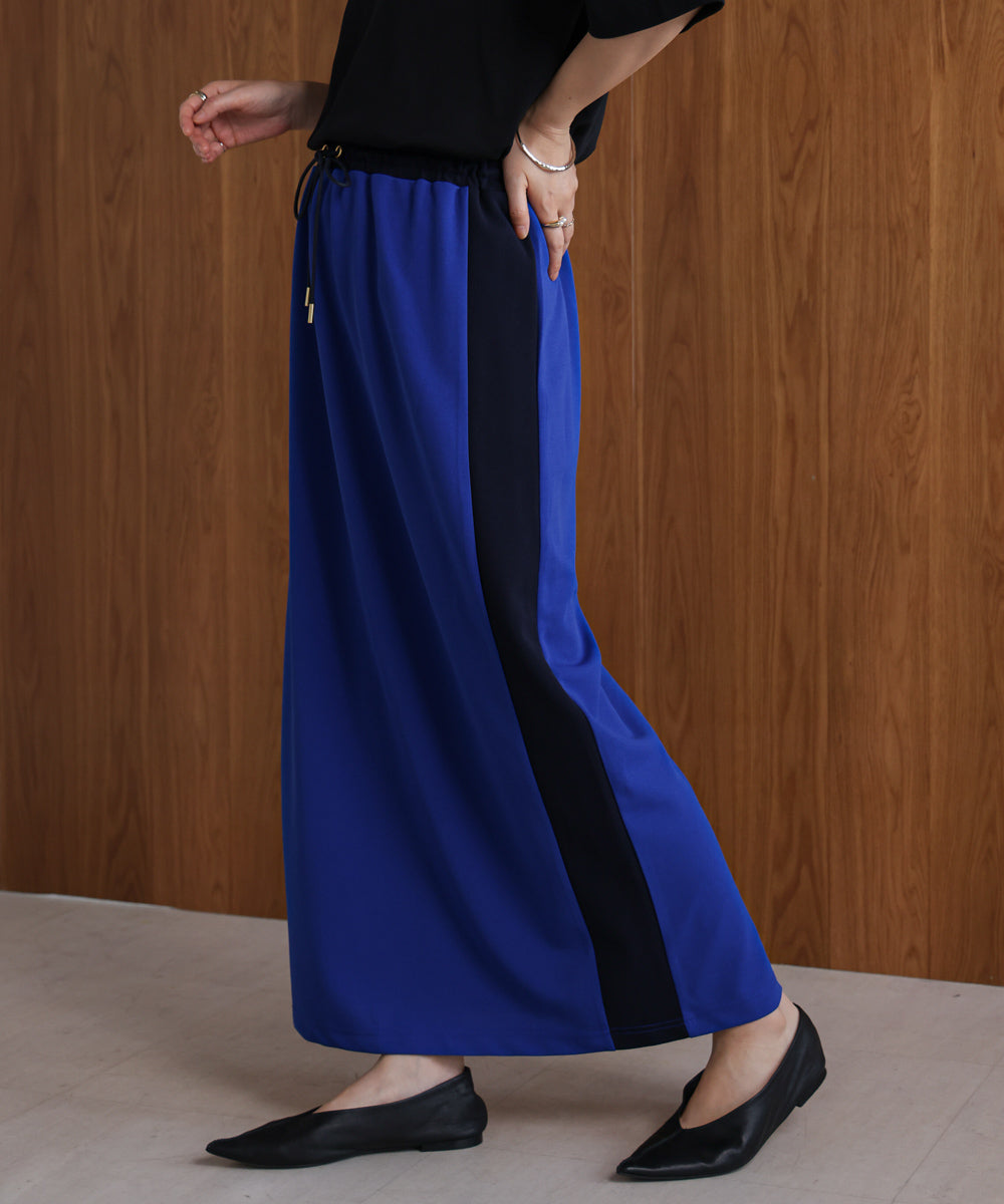 カットジョーゼットサイドラインスカート