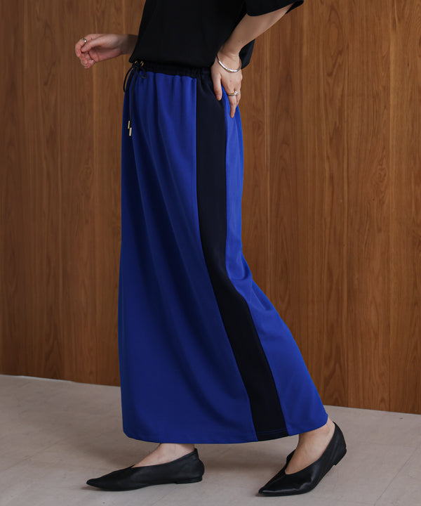 カットジョーゼットサイドラインスカート