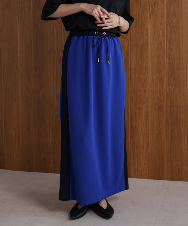 カットジョーゼットサイドラインスカート