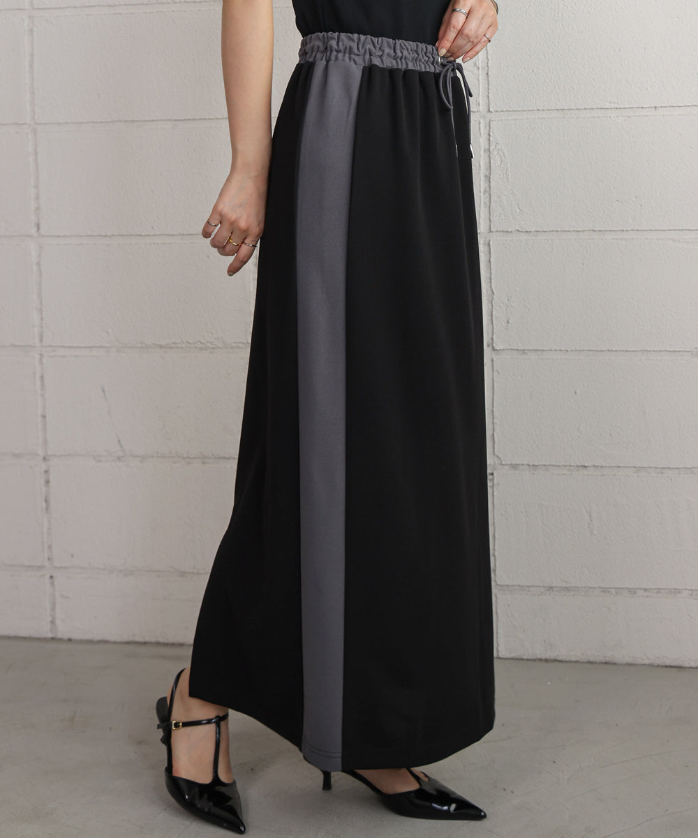 カットジョーゼットサイドラインスカート