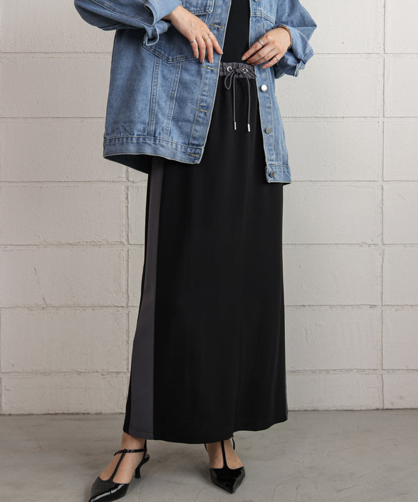 カットジョーゼットサイドラインスカート