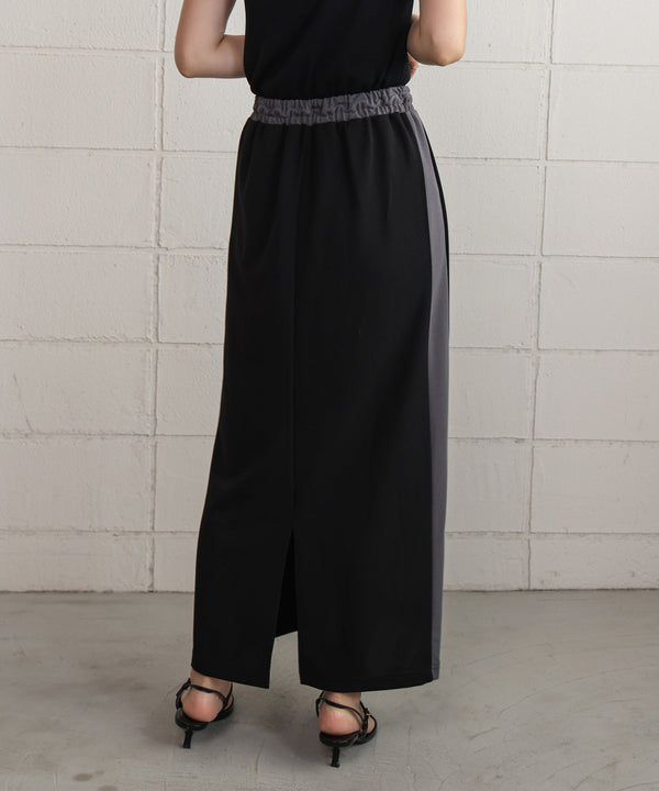 カットジョーゼットサイドラインスカート