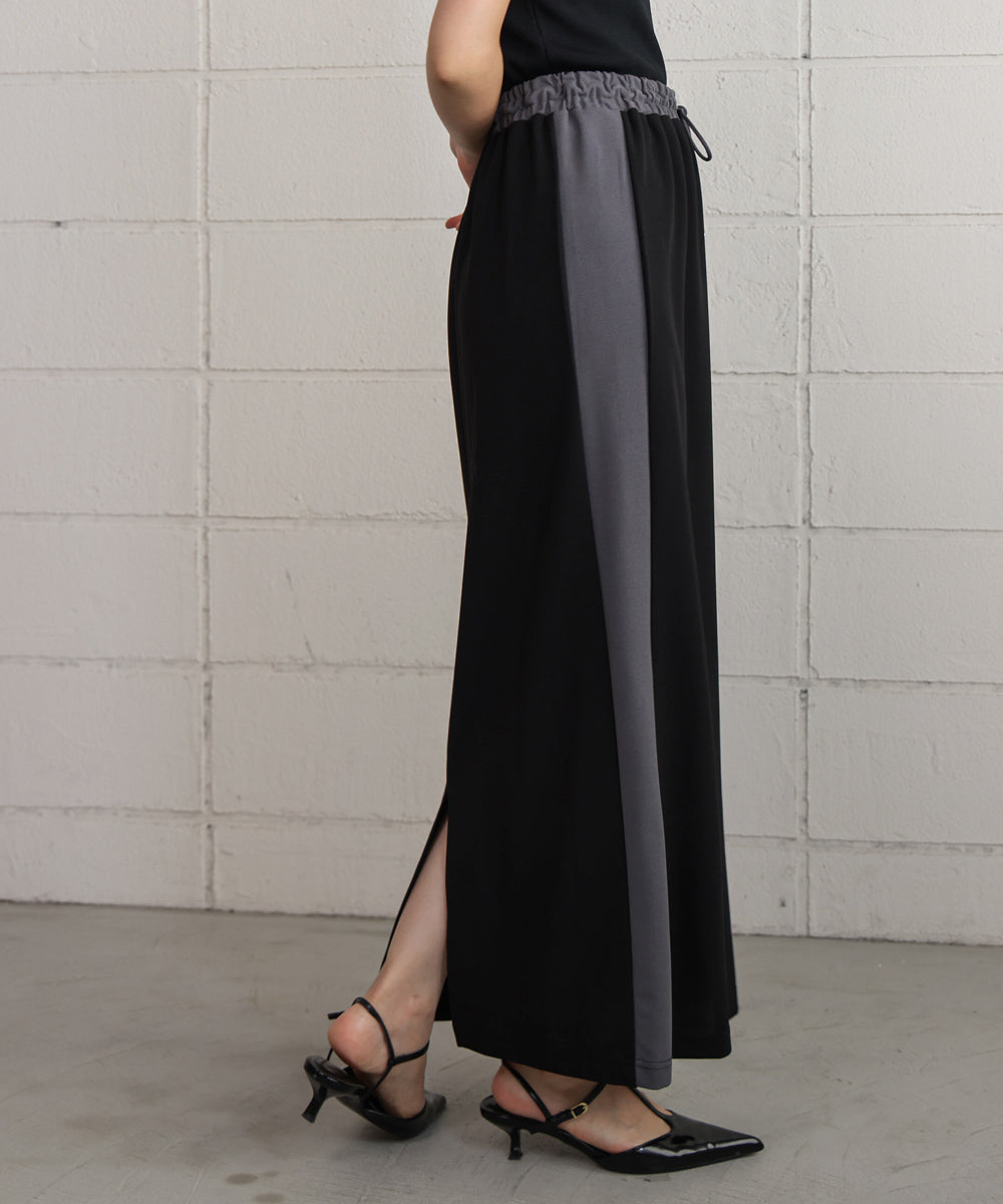 カットジョーゼットサイドラインスカート