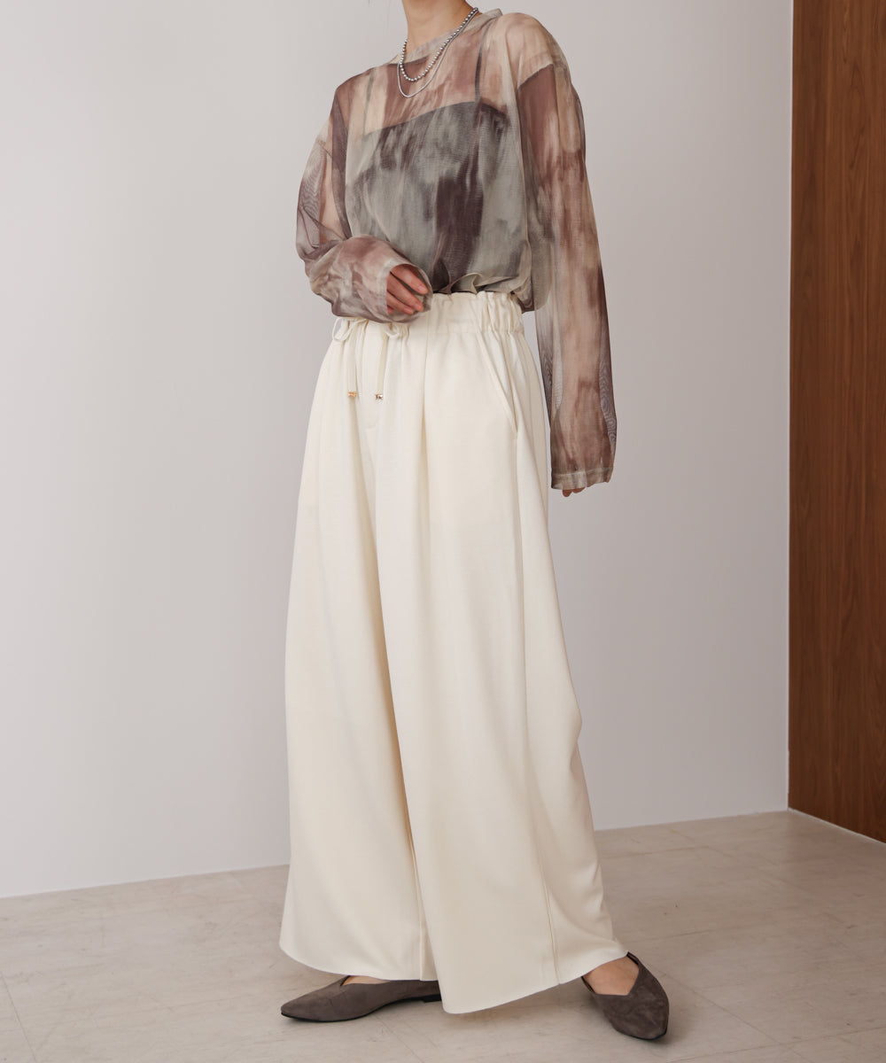 パウンドストレッチセミワイドパンツ