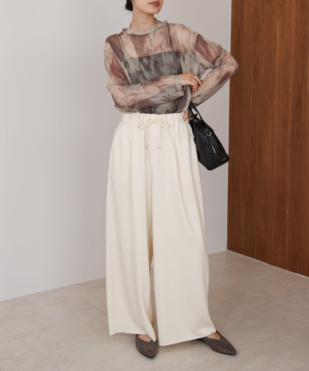 パウンドストレッチセミワイドパンツ