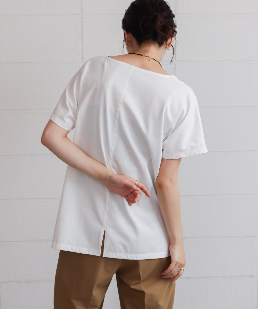 汗染み防止首元スッキリVネックTシャツ