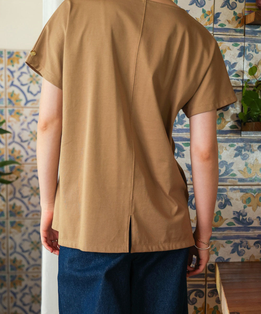 汗染み防止首元スッキリVネックTシャツ