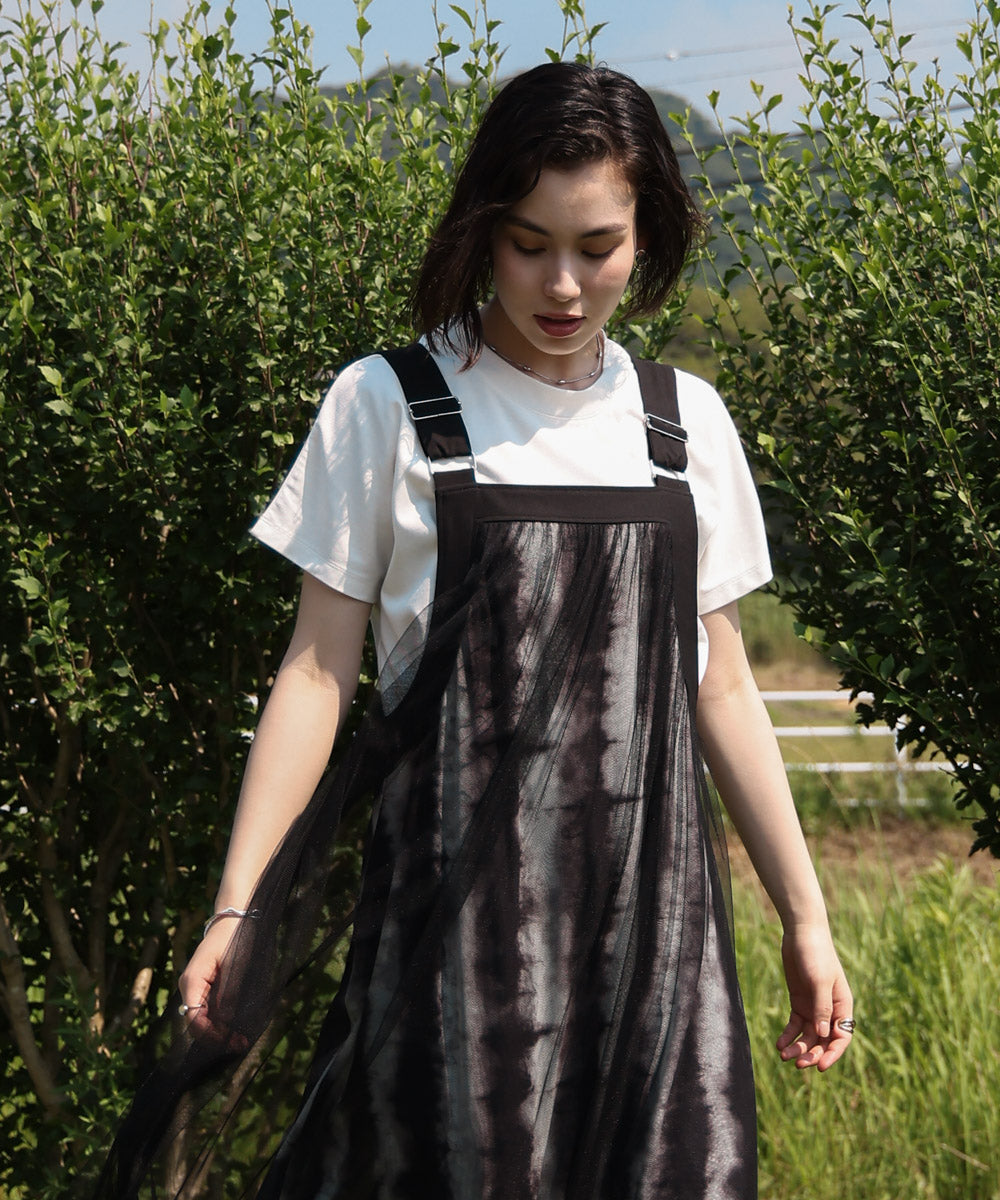 汗染み防止モックネックビューTシャツ