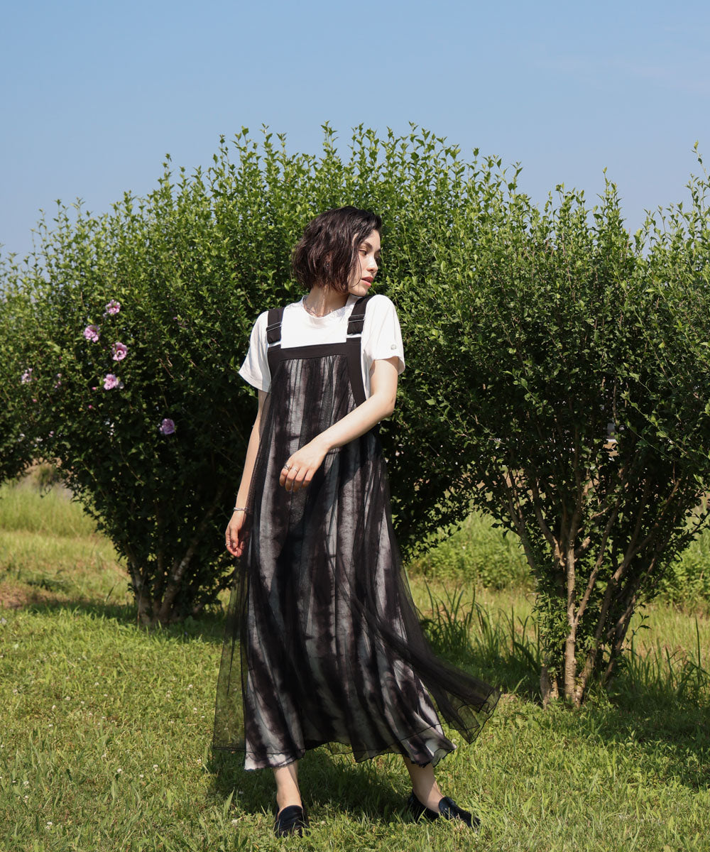 汗染み防止モックネックビューTシャツ