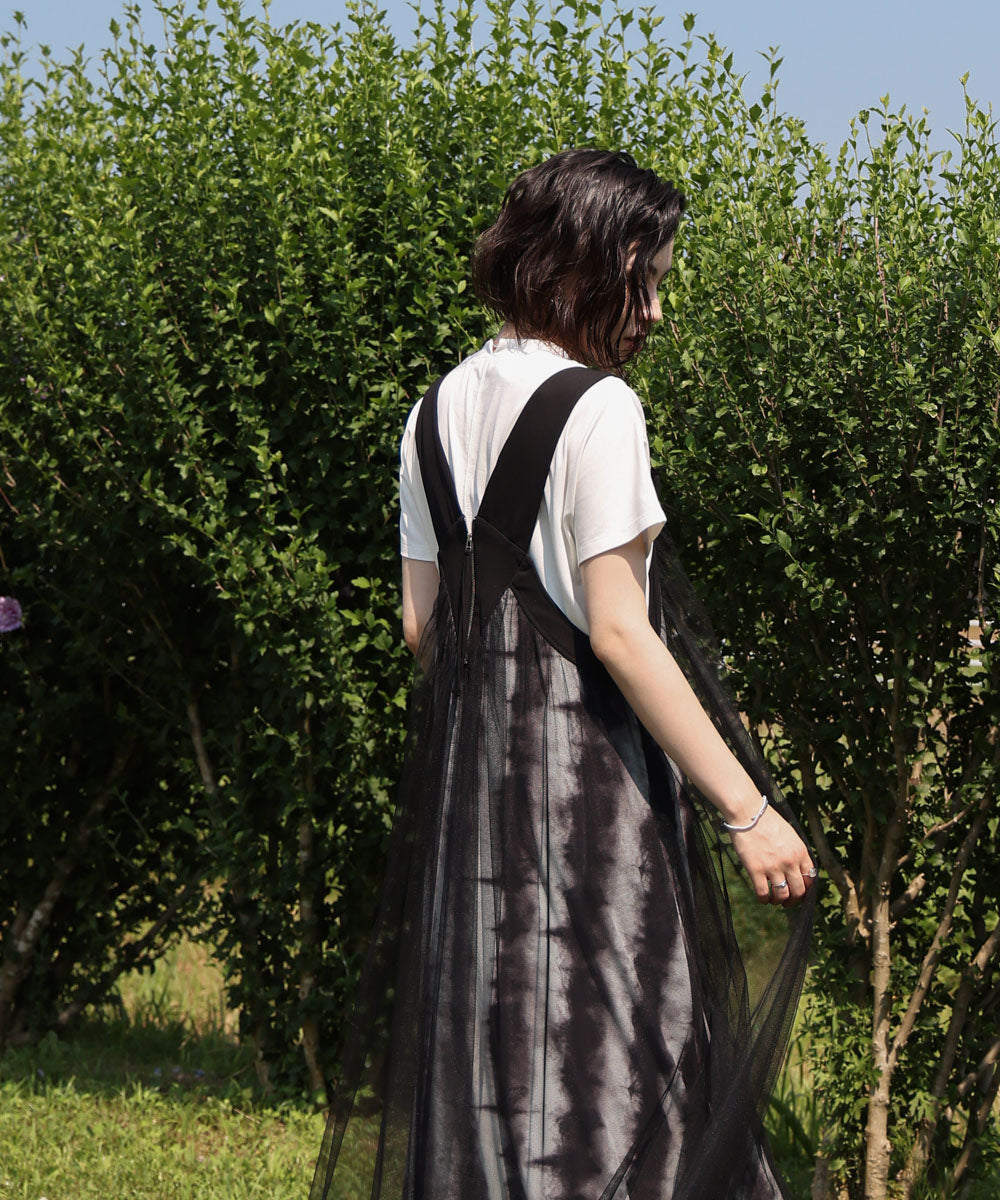 汗染み防止モックネックビューTシャツ