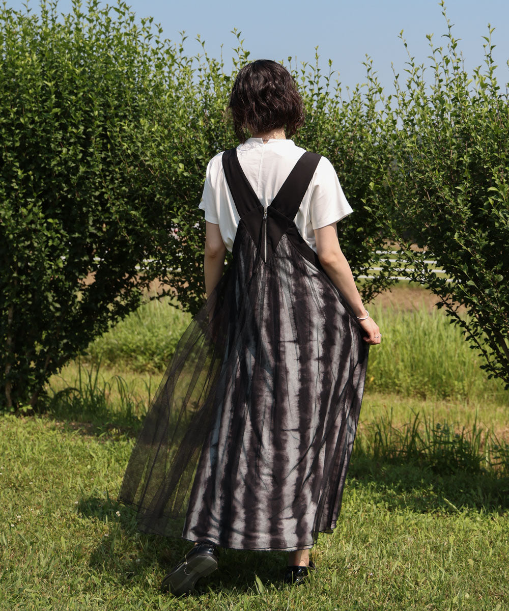 汗染み防止モックネックビューTシャツ