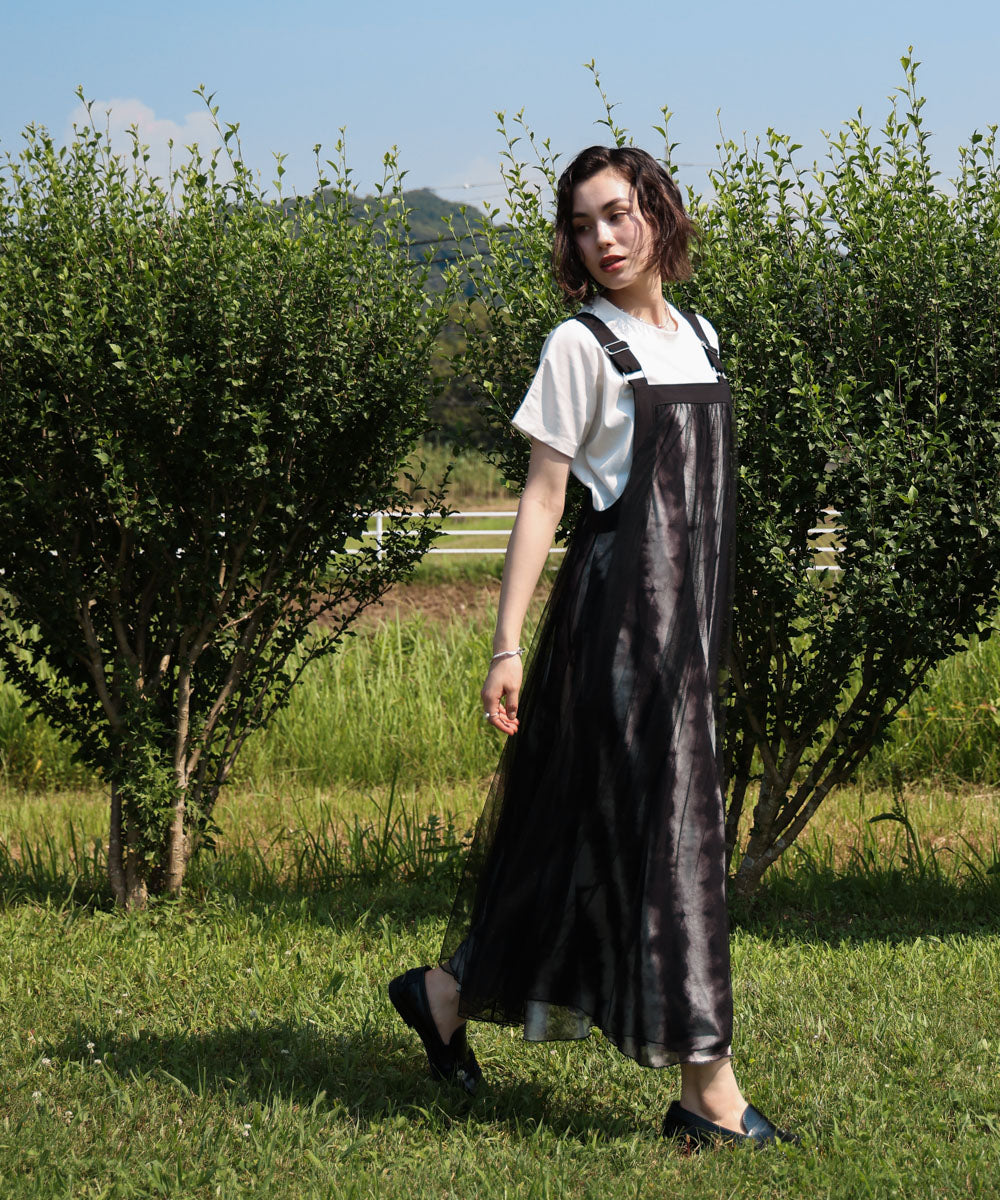 汗染み防止モックネックビューTシャツ