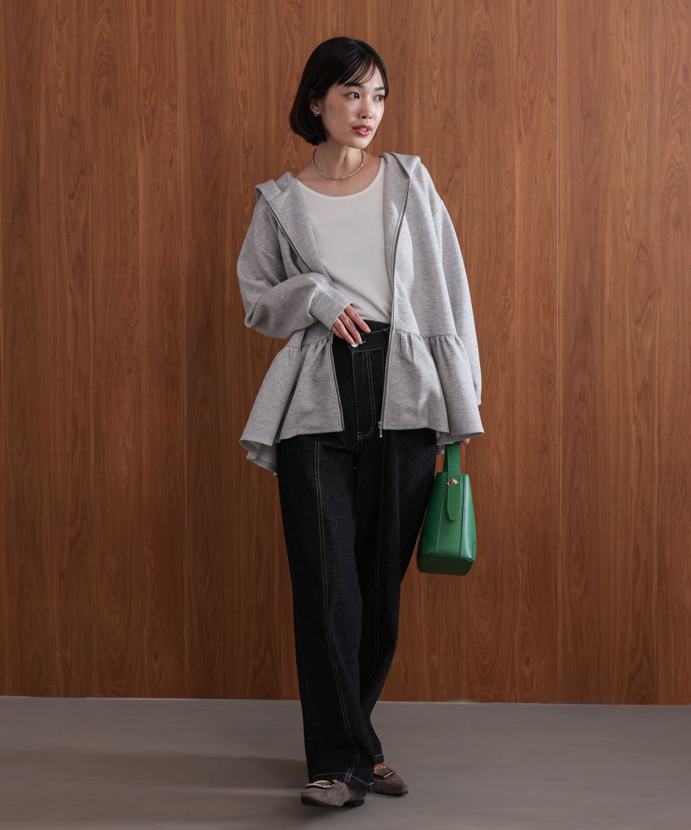 【WEB限定】ペプラムフレアパーカー