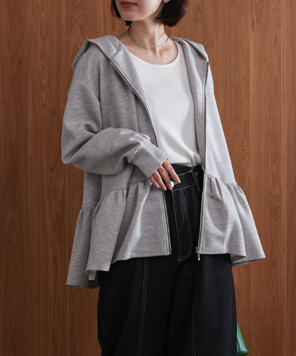 【WEB限定】ペプラムフレアパーカー