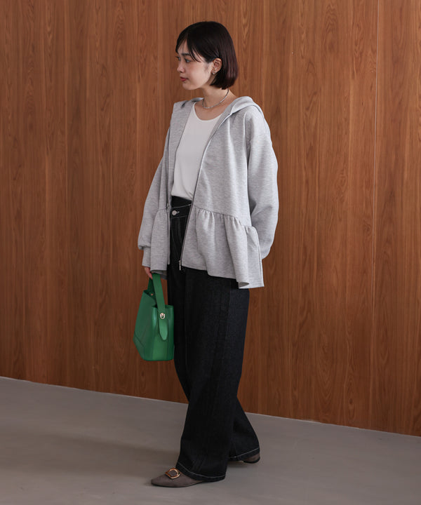 【WEB限定】ペプラムフレアパーカー