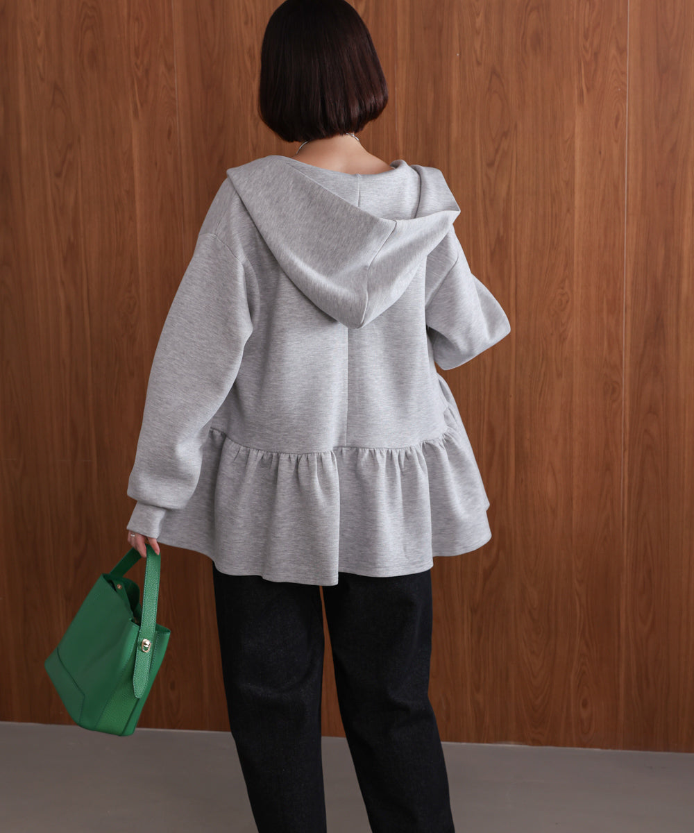 【WEB限定】ペプラムフレアパーカー