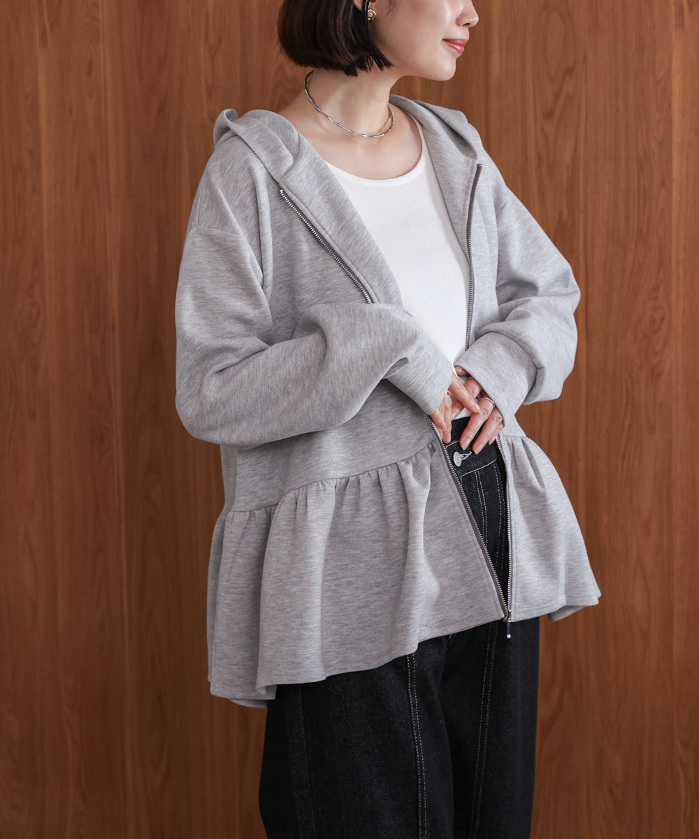 【WEB限定】ペプラムフレアパーカー