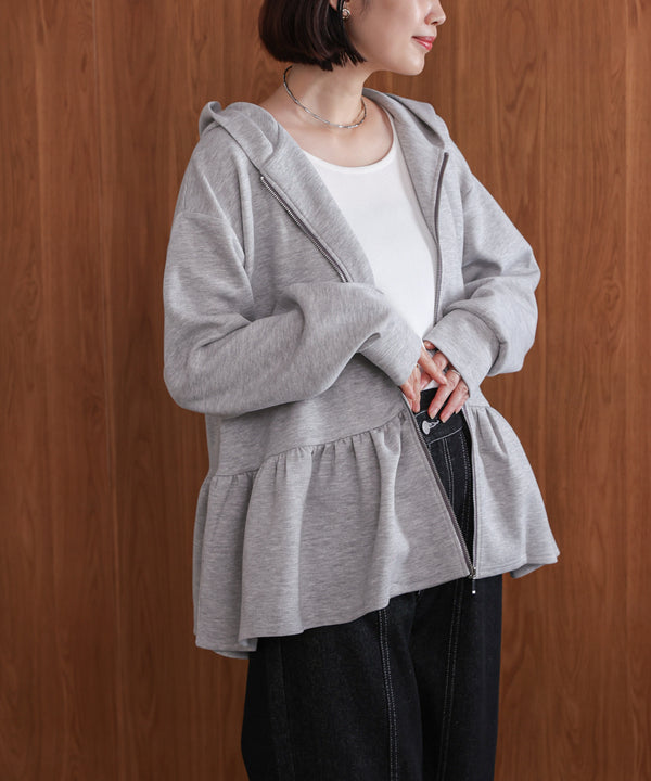 【WEB限定】ペプラムフレアパーカー