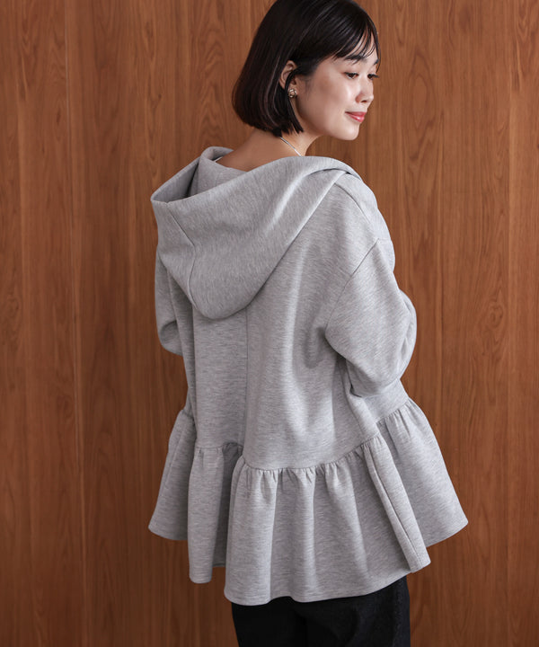 【WEB限定】ペプラムフレアパーカー