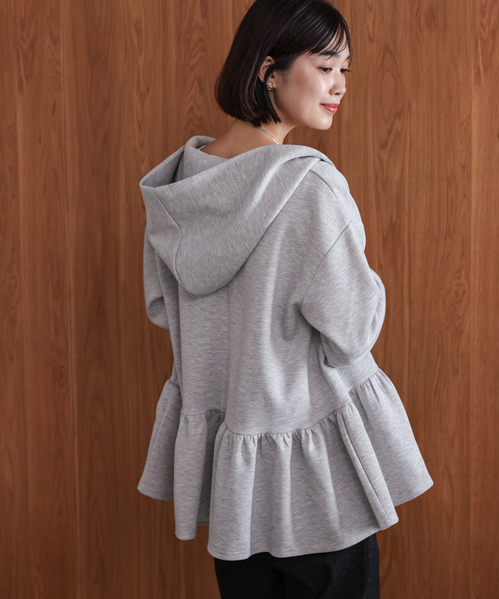 【WEB限定】ペプラムフレアパーカー